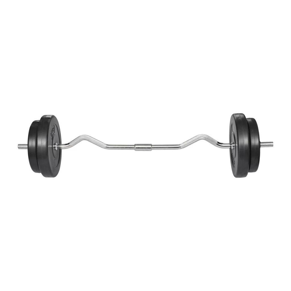 Curlstang med vægte 30 kg