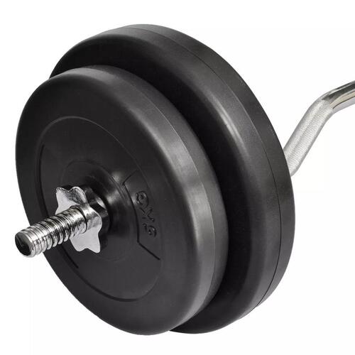 Curlstang med vægte 30 kg