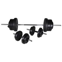Vægtstang + 2 håndvægte 60,5 kg