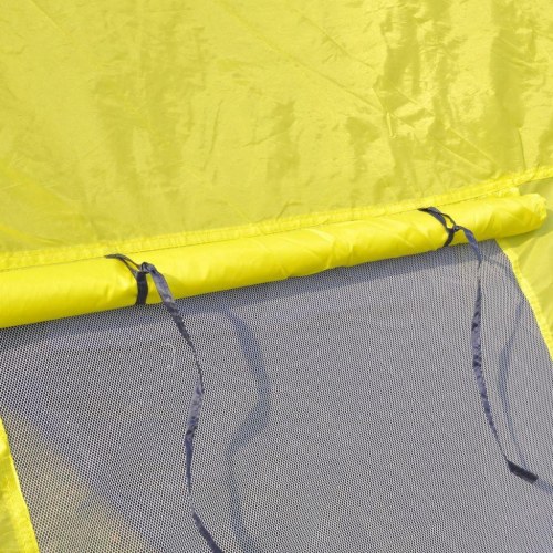 Campingtelt 6 personer polyester blå og gul