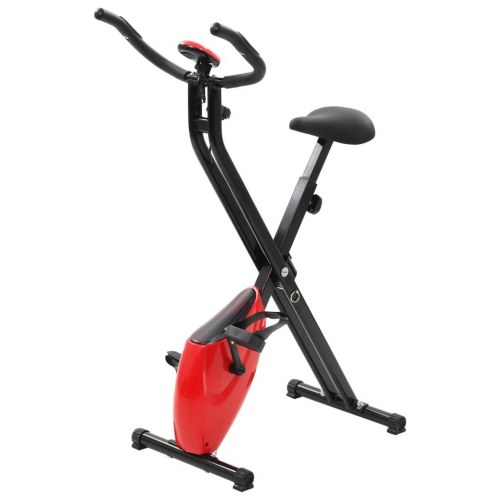 Magnetisk motionscykel med pulsmåler sort og rød