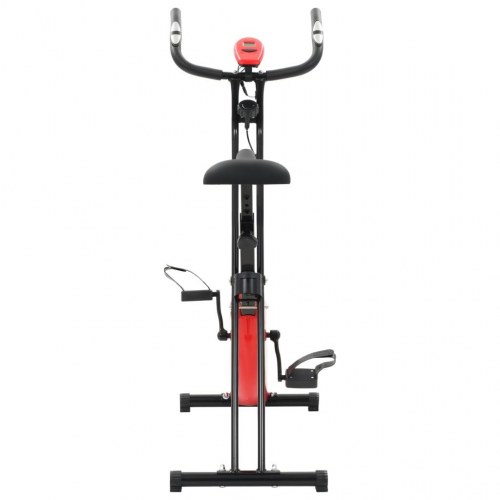 Magnetisk motionscykel med pulsmåler sort og rød