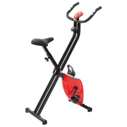 Magnetisk motionscykel med pulsmåler sort og rød