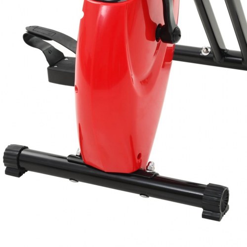 Magnetisk motionscykel med pulsmåler sort og rød