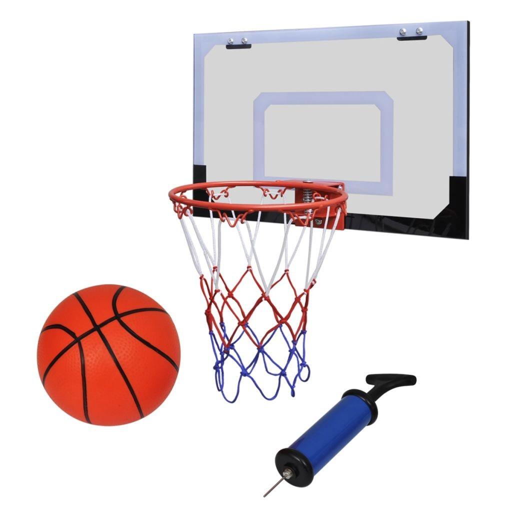 Mini-basketballkurv med bold og pumpe