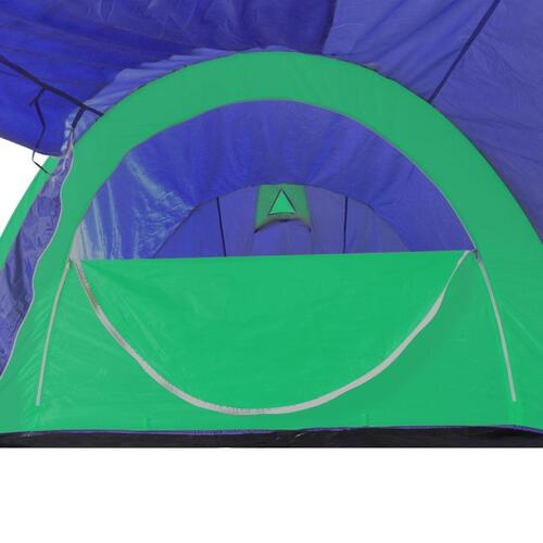 Campingtelt 4 personer blå og grøn