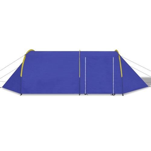 Campingtelt 4 personer marineblå og gul