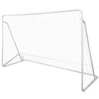 Fodboldmål med net 240x90x150 cm stål