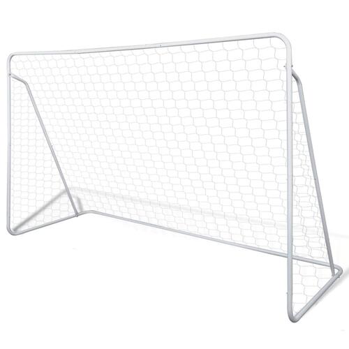 Fodboldmål med net 240x90x150 cm stål