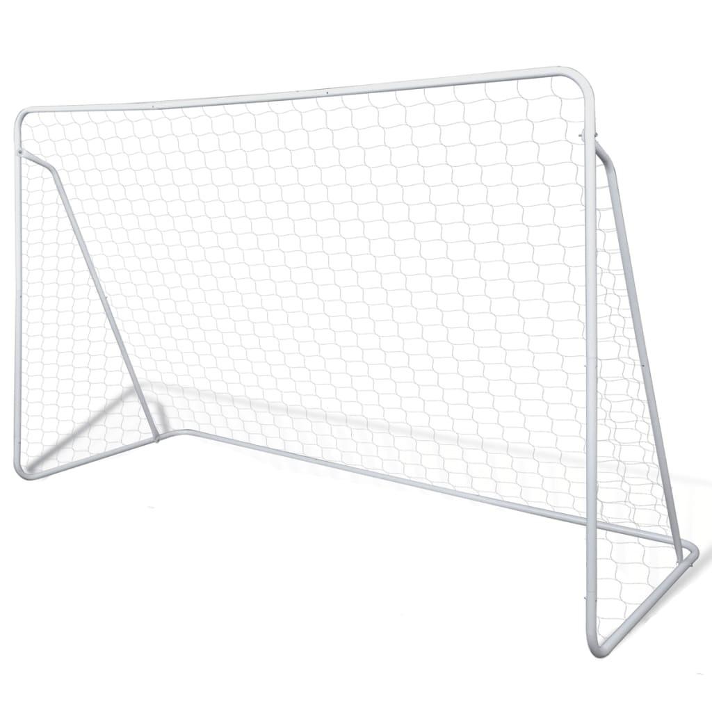 Fodboldmål med net 240x90x150 cm stål