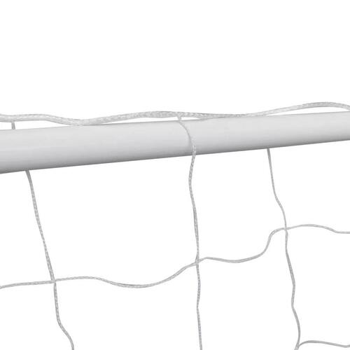Fodboldmål med net 182x61x122 cm stål hvid