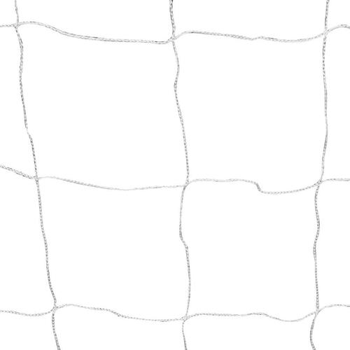 Fodboldmål med net 182x61x122 cm stål hvid