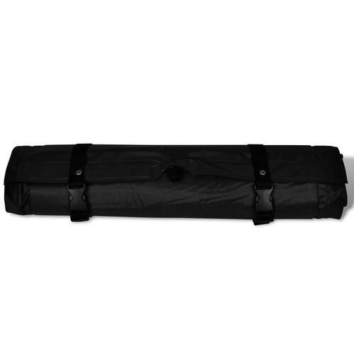 Sort selvoppustelige liggeunderlag 185 x 55 x 3 cm (Single)