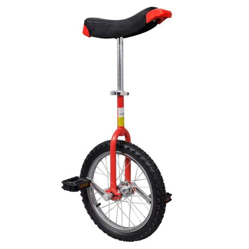 Ethjulet cykel 16 tommer justerbar rød