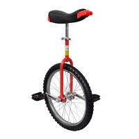 Ethjulet cykel 20 tommer justerbar rød