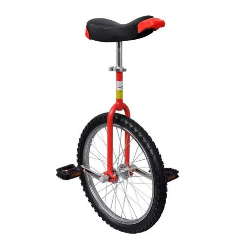 Ethjulet cykel 20 tommer justerbar rød