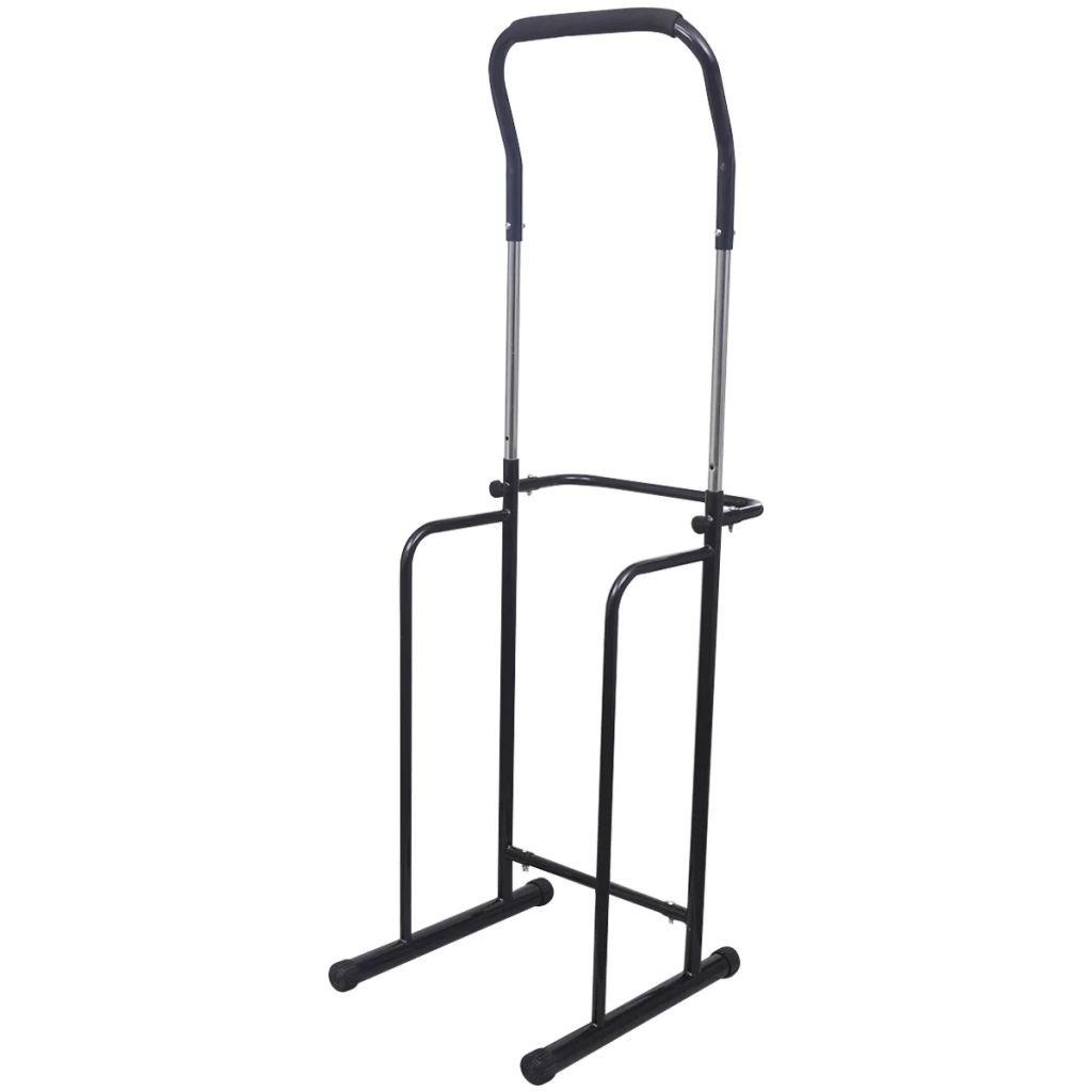 Justerbar Armbøjning / Dips Stativ 175-224 cm Sort