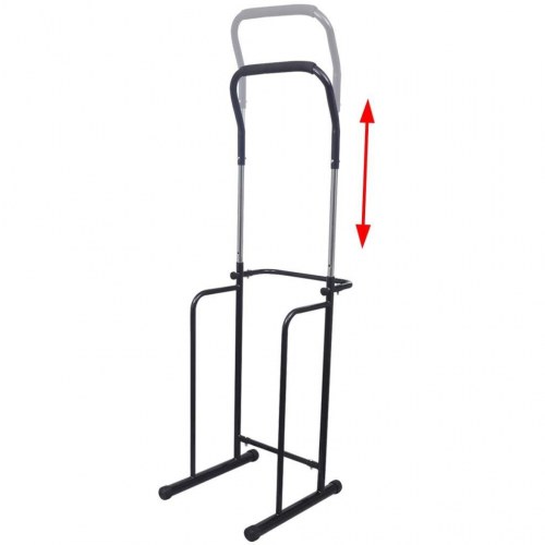 Justerbar Armbøjning / Dips Stativ 175-224 cm Sort