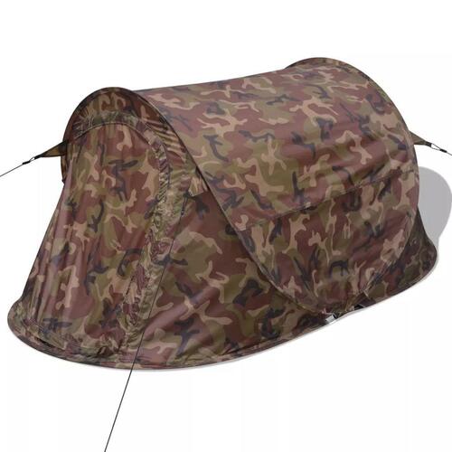 2-personers pop-up telt camouflagefarvet