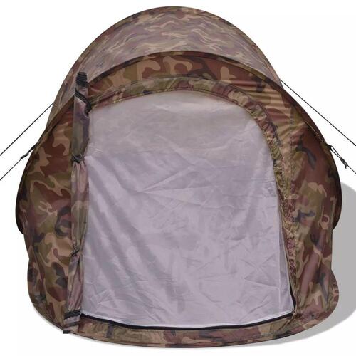 2-personers pop-up telt camouflagefarvet