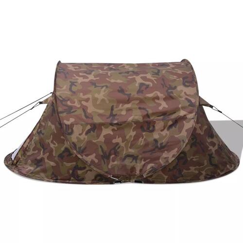 2-personers pop-up telt camouflagefarvet