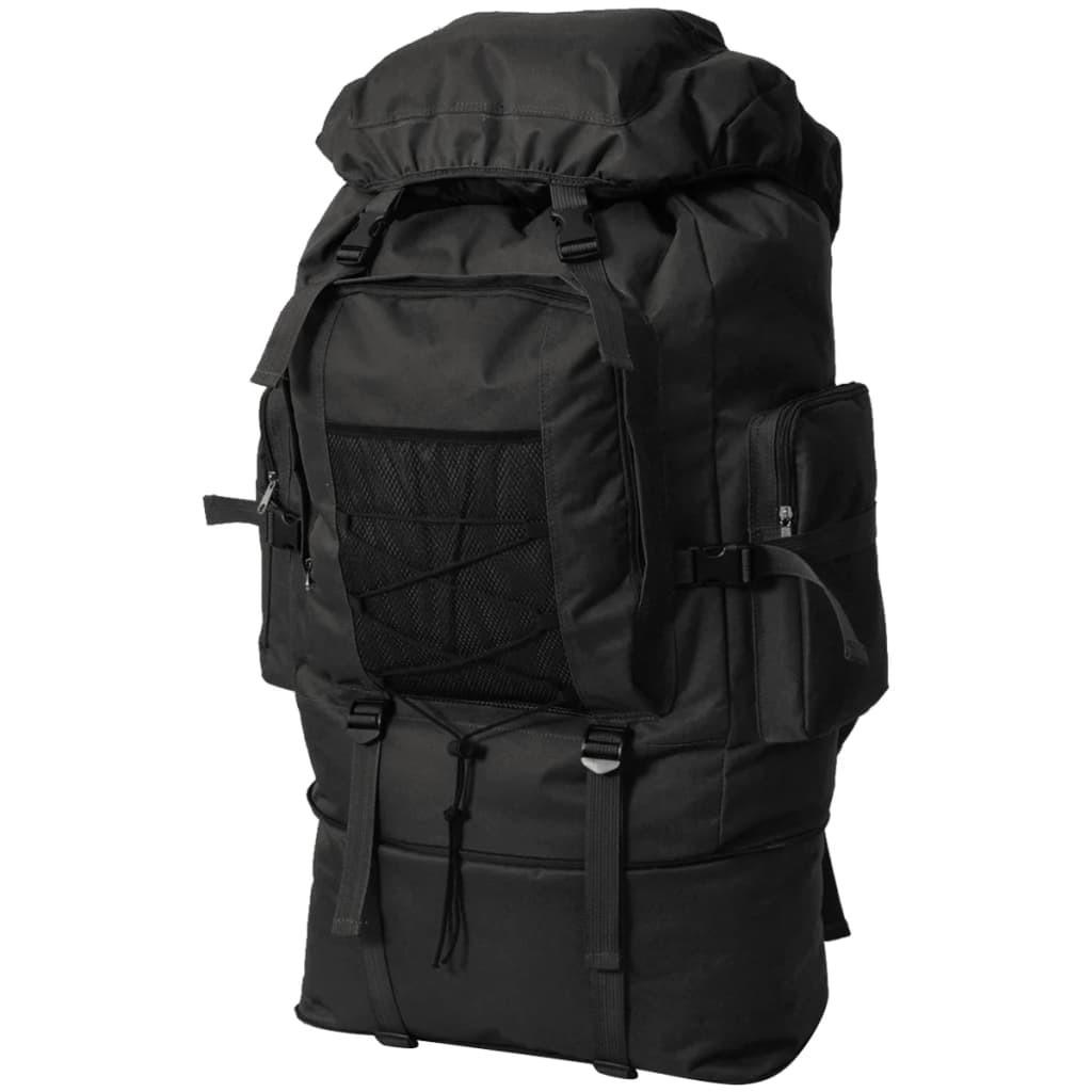 Rygsæk i army-style XXL 100 l sort