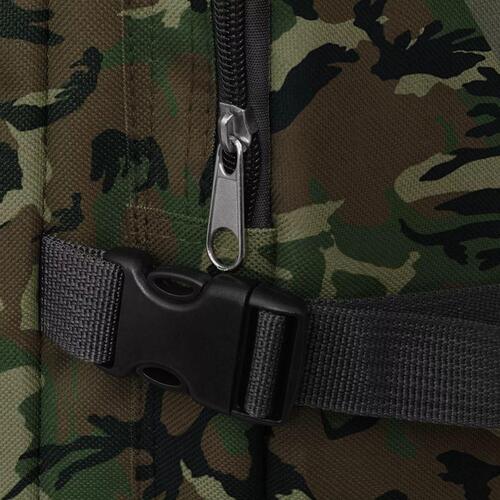 Militærinspireret rygsæk 65 l camouflage