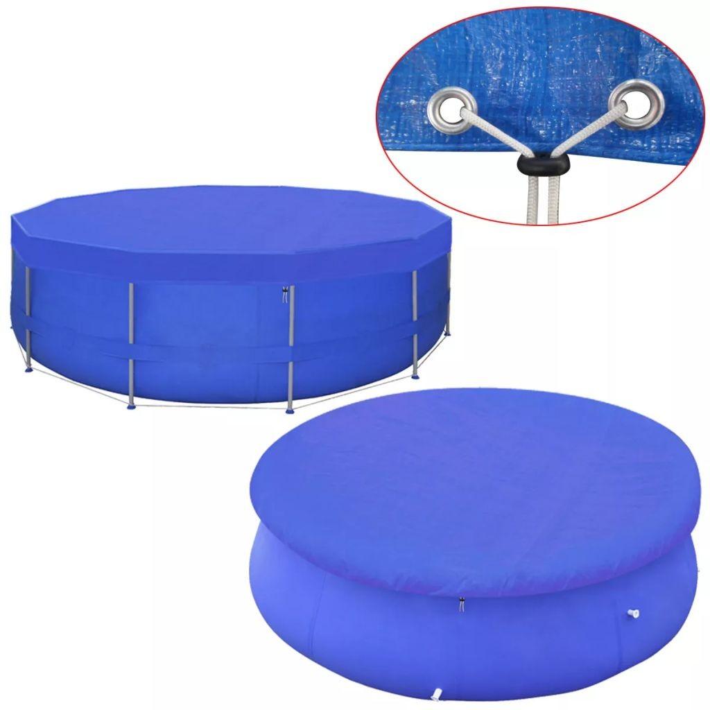 Poolovertræk PE rundt 460 cm 90 g/m²