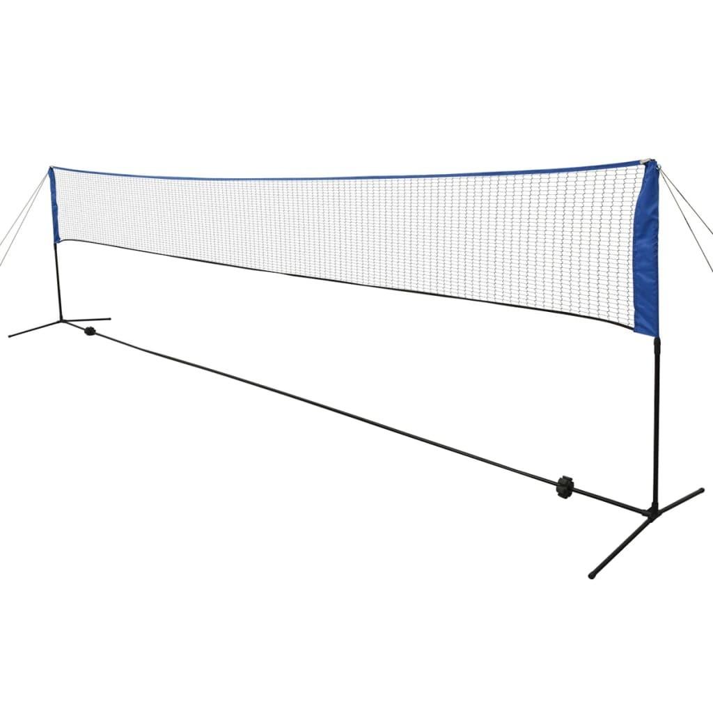 Badmintonnet med fjerbolde 600 x 155 cm