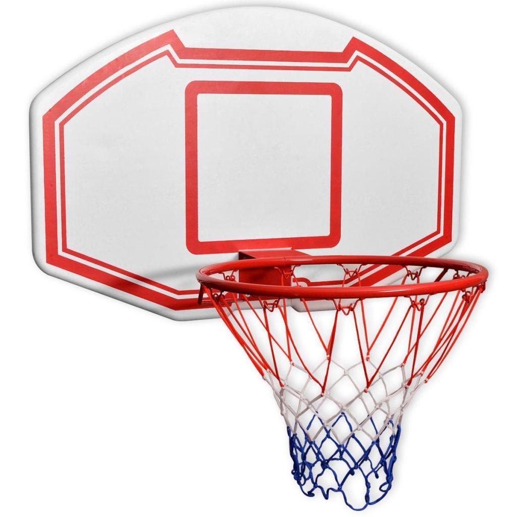 Vægmonteret basketballkurv med plade sæt med 3 dele 90x60 cm