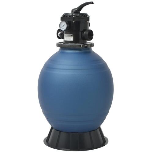 Sandfilter til pool multiventil med 6 indstillinger blå 460 mm