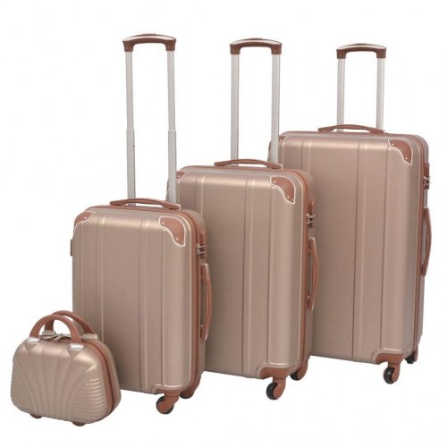 Hardcase trolleysæt - 4 dele, champagnefarvet