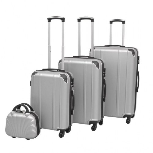 Hardcase trolleysæt - 4 dele, sølvfarvet