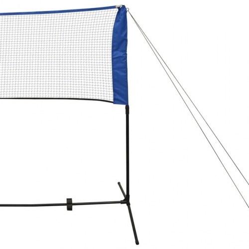 Badmintonsæt med net og fjerbolde - 300 × 155 cm, højdejustérbart