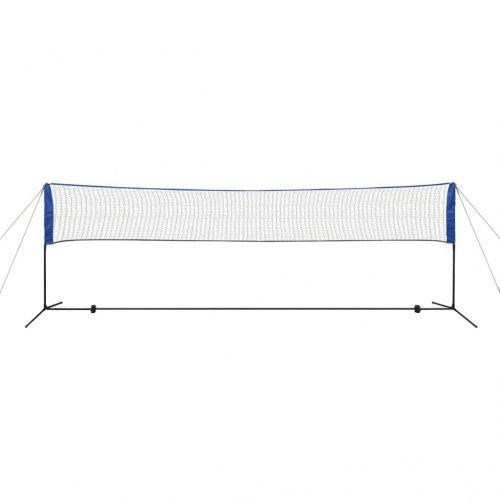 Badmintonnet-sæt med fjerbolde 500 x 155 cm