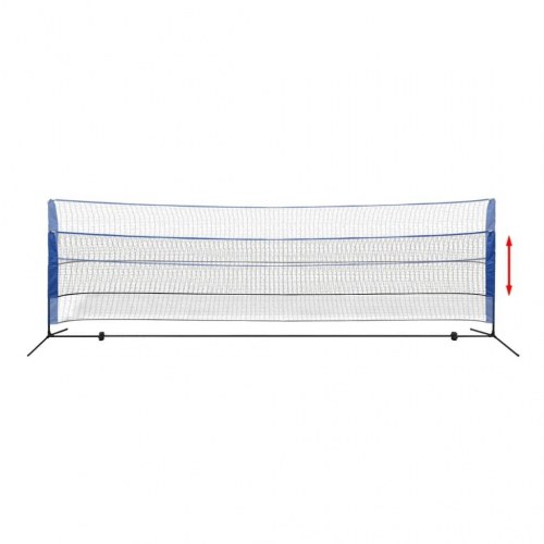 Badmintonnet-sæt med fjerbolde 500 x 155 cm