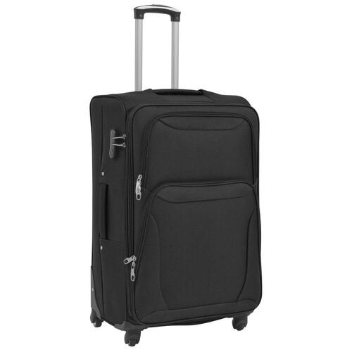 Softcase-trolleysæt 3 stk. sort