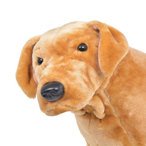 Stående tøjdyr labrador plysstof XXL lysebrun
