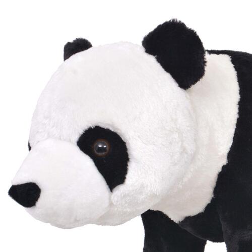 Stående tøjdyr panda plysstof XXL sort og hvid