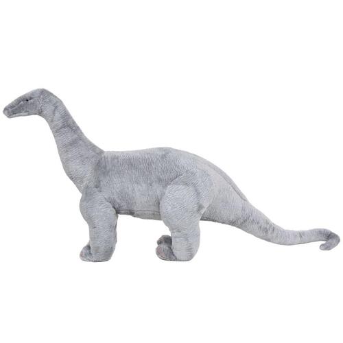 Stående tøjdyr brachiosaurus plysstof XXL grå