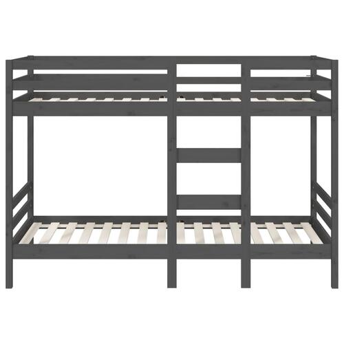 Køjeseng 90x190 cm massivt fyrretræ grå