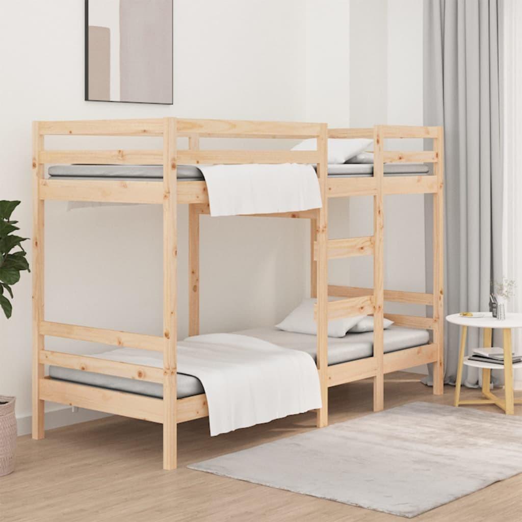 Køjeseng 75x190 cm massivt fyrretræ