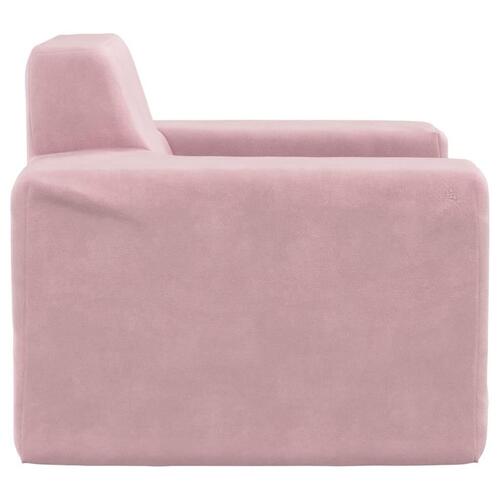 Sofa til børn blødt plys pink