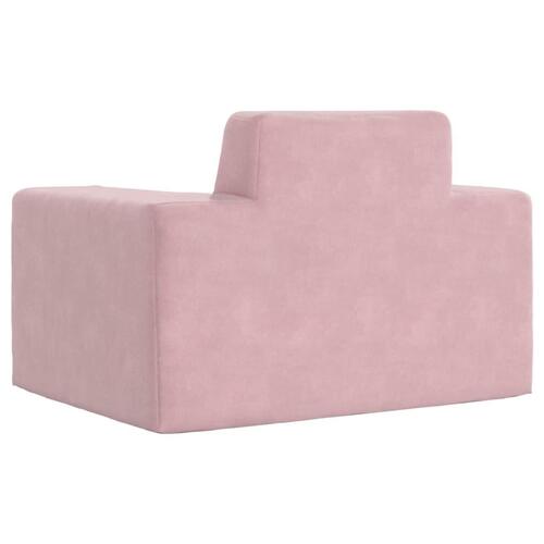 Sofa til børn blødt plys pink