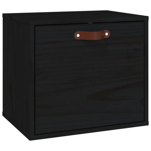 Vægskab 40x30x35 cm massivt fyrretræ sort