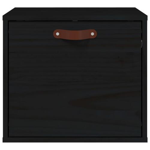 Vægskab 40x30x35 cm massivt fyrretræ sort