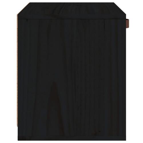 Vægskab 40x30x35 cm massivt fyrretræ sort