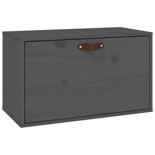 Vægskab 60x30x35 cm massivt fyrretræ grå