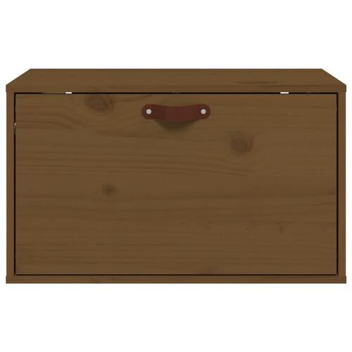 Vægskab 60x30x35 cm massivt fyrretræ gyldenbrun