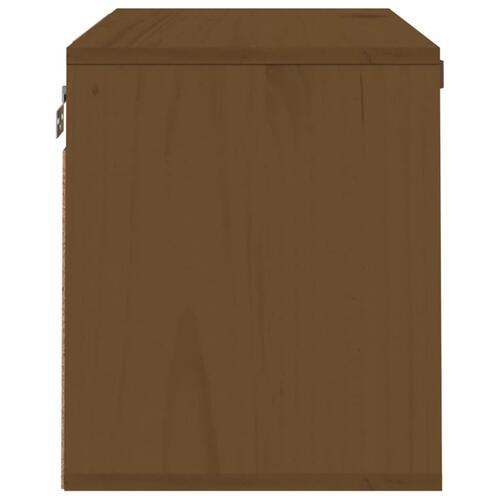 Vægskab 60x30x35 cm massivt fyrretræ gyldenbrun